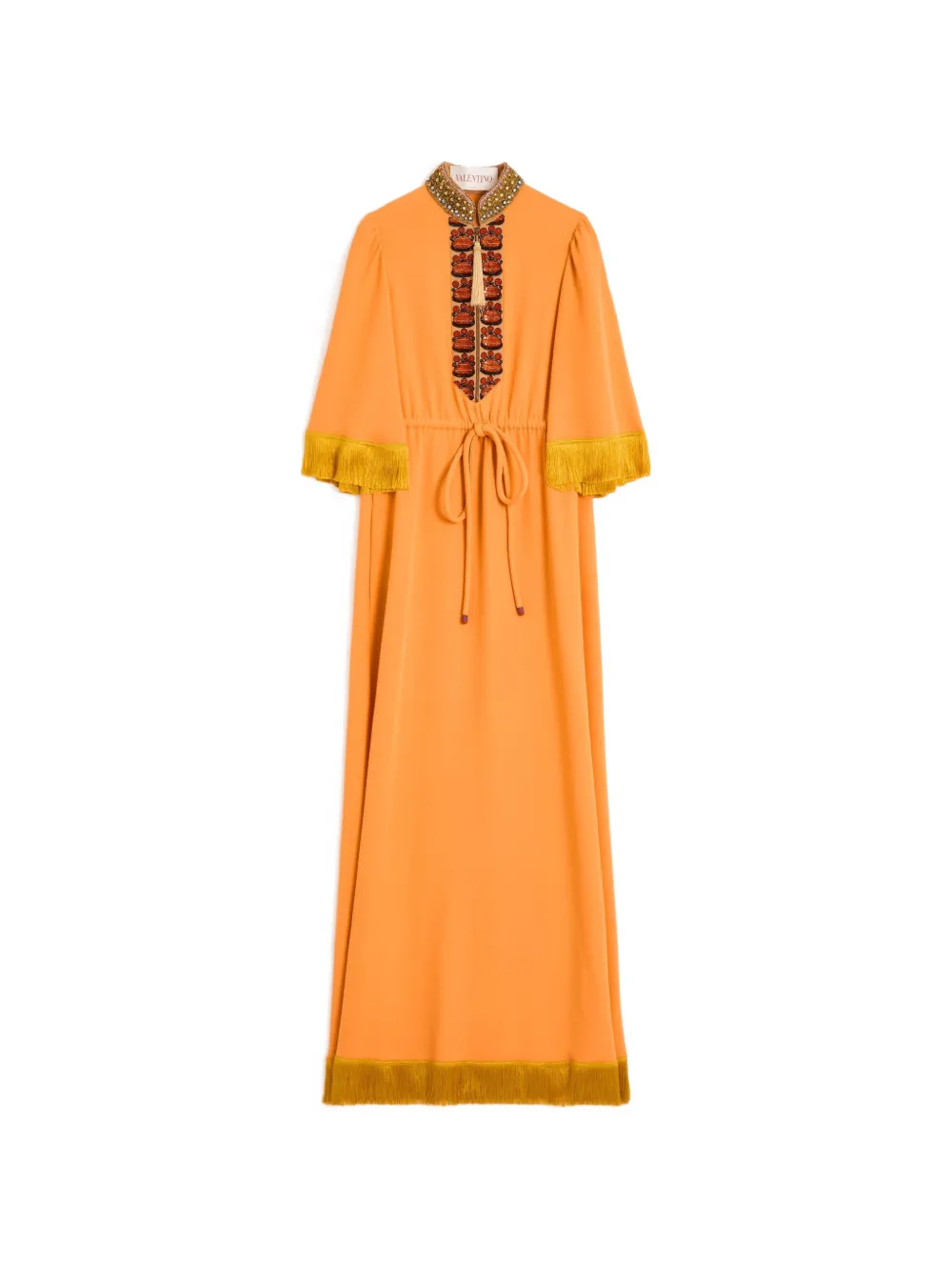 valentino dress orange Valentino Garavani Embroidered Couture Cady Long Dress | Orange