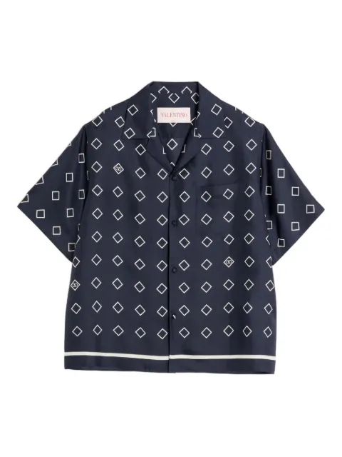 Valentino Garavani Opticool-print silk shirt