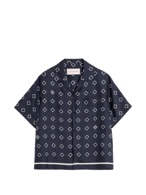 Valentino Garavani Opticool-print silk shirt