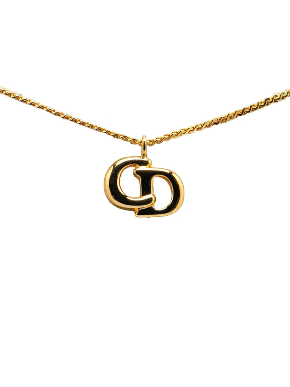 20th Century Gold Plated CD Logo Pendant Necklace costume necklace