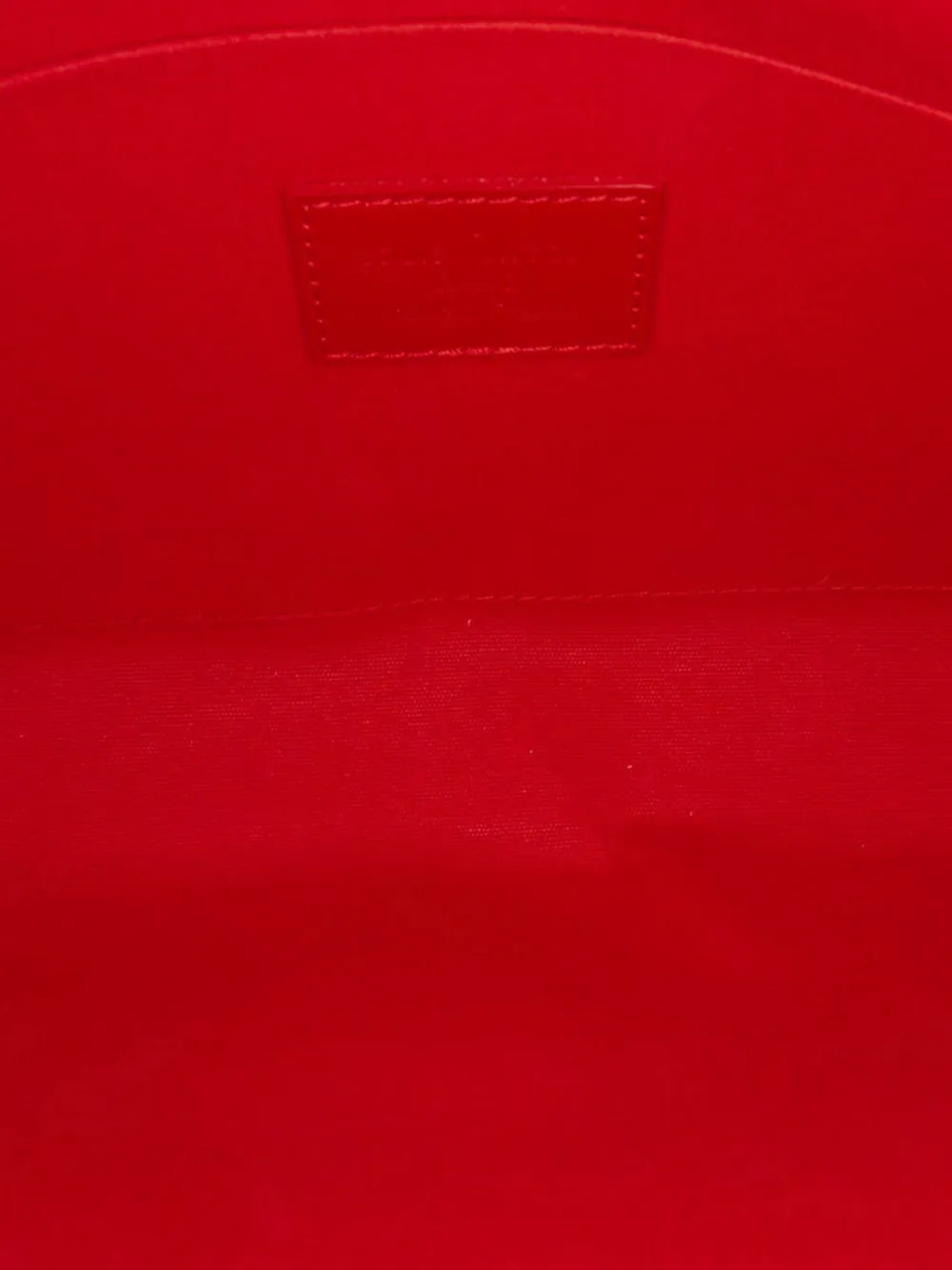 Pre-owned Louis Vuitton 2015 Monogram Vernis Pochette Felicie Crossbody Bag In Red