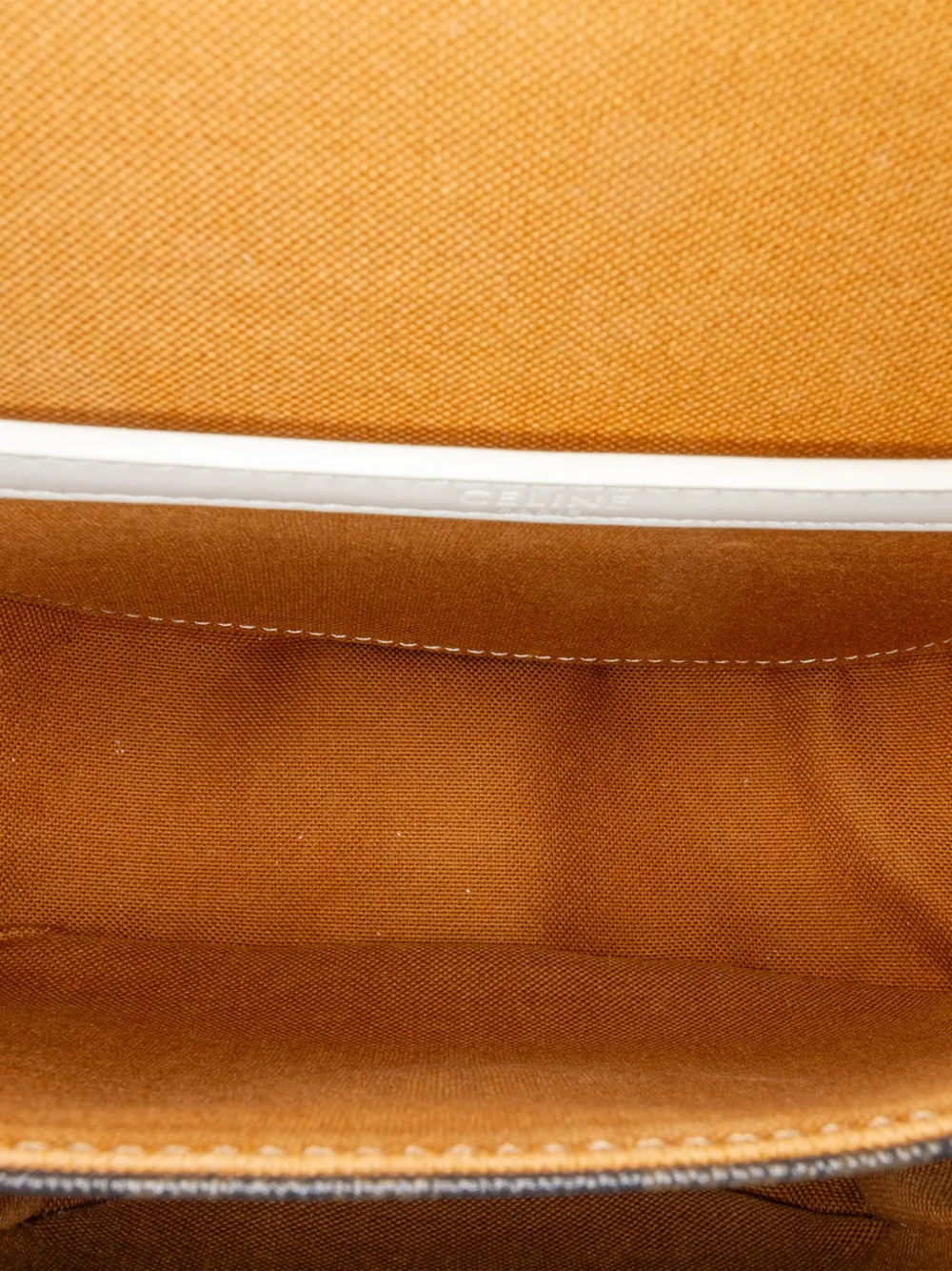 Pre-owned Celine 2020 Medium Triomphe Coated Canvas Folco Crossbody Bag In Brown