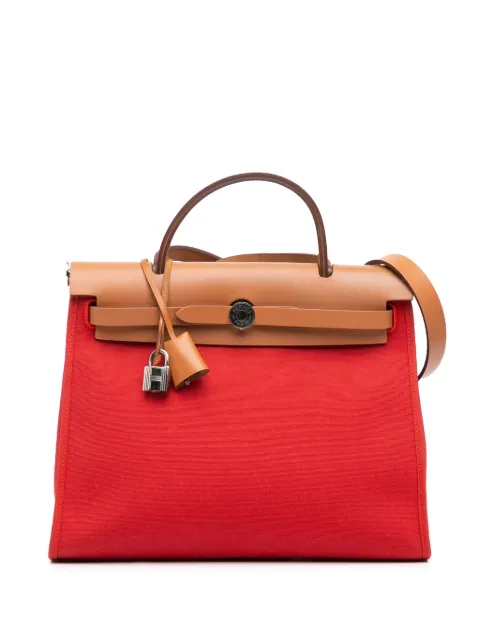 Hermès Pre-Owned bolsa satchel Toile Herbag Zip 31 2016