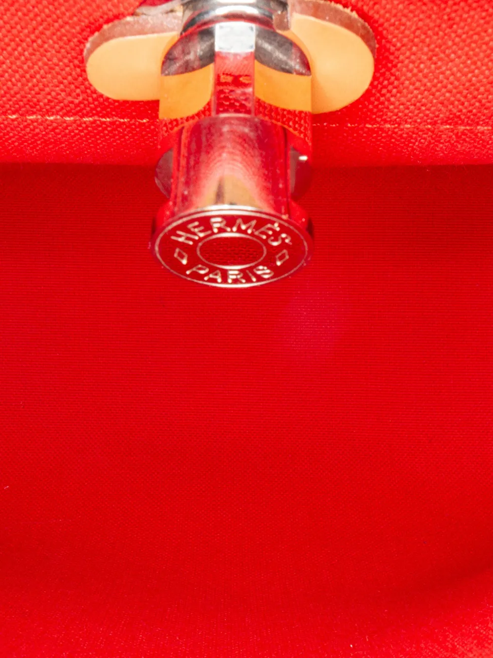 Pre-owned Hermes 2016 Toile Herbag Zip 31 Satchel In Red
