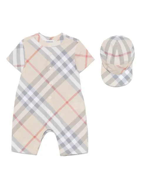 Burberry Kids Vintage Check babygrow set