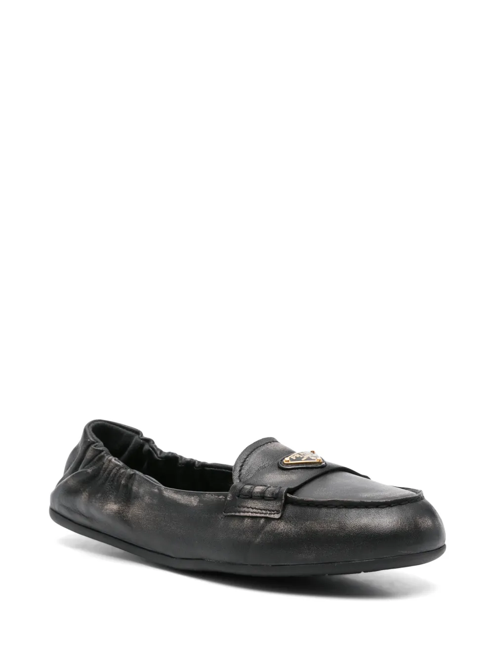 Prada Loafers van nappa leer - Zwart