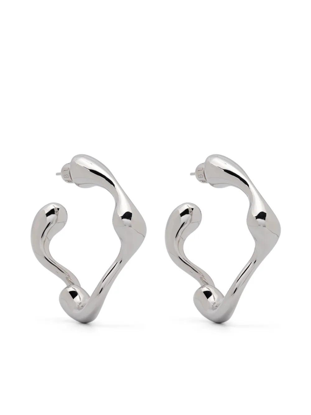 Maria Black large Splash hoops | Silver | Image 1