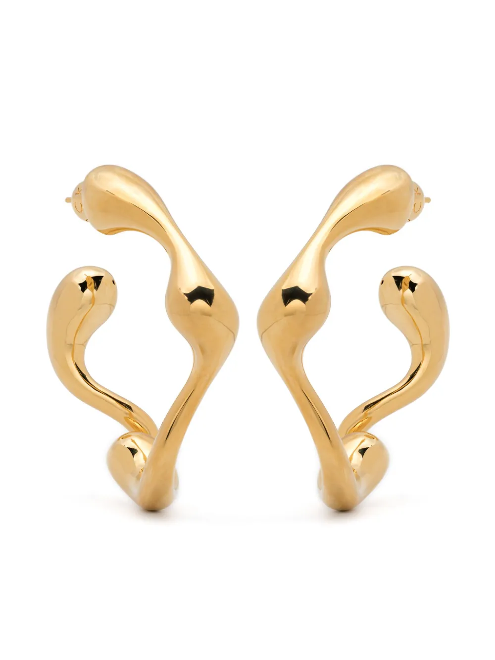 Maria Black large Splash hoops | Gold | Image 1