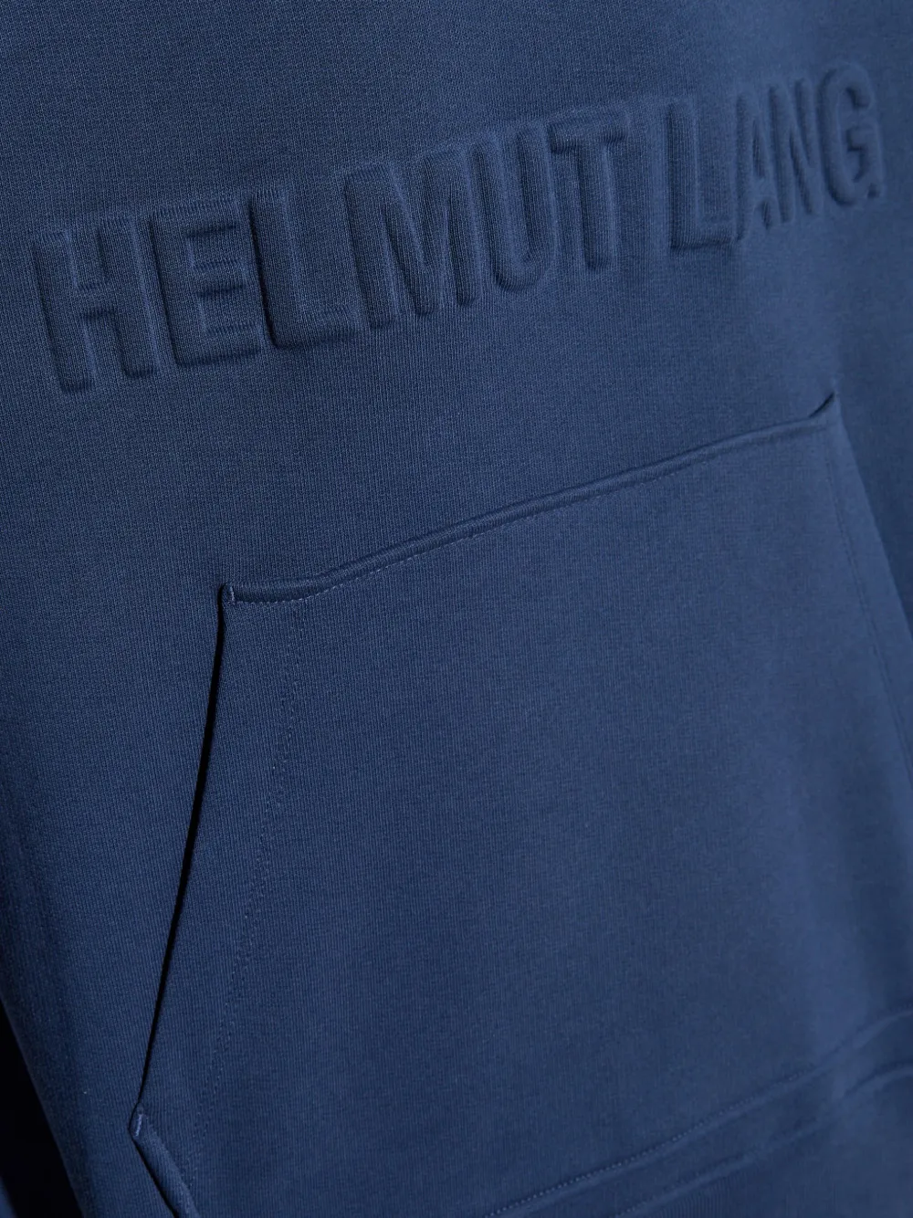 Helmut Lang Hoodie met logo-reliëf Blauw