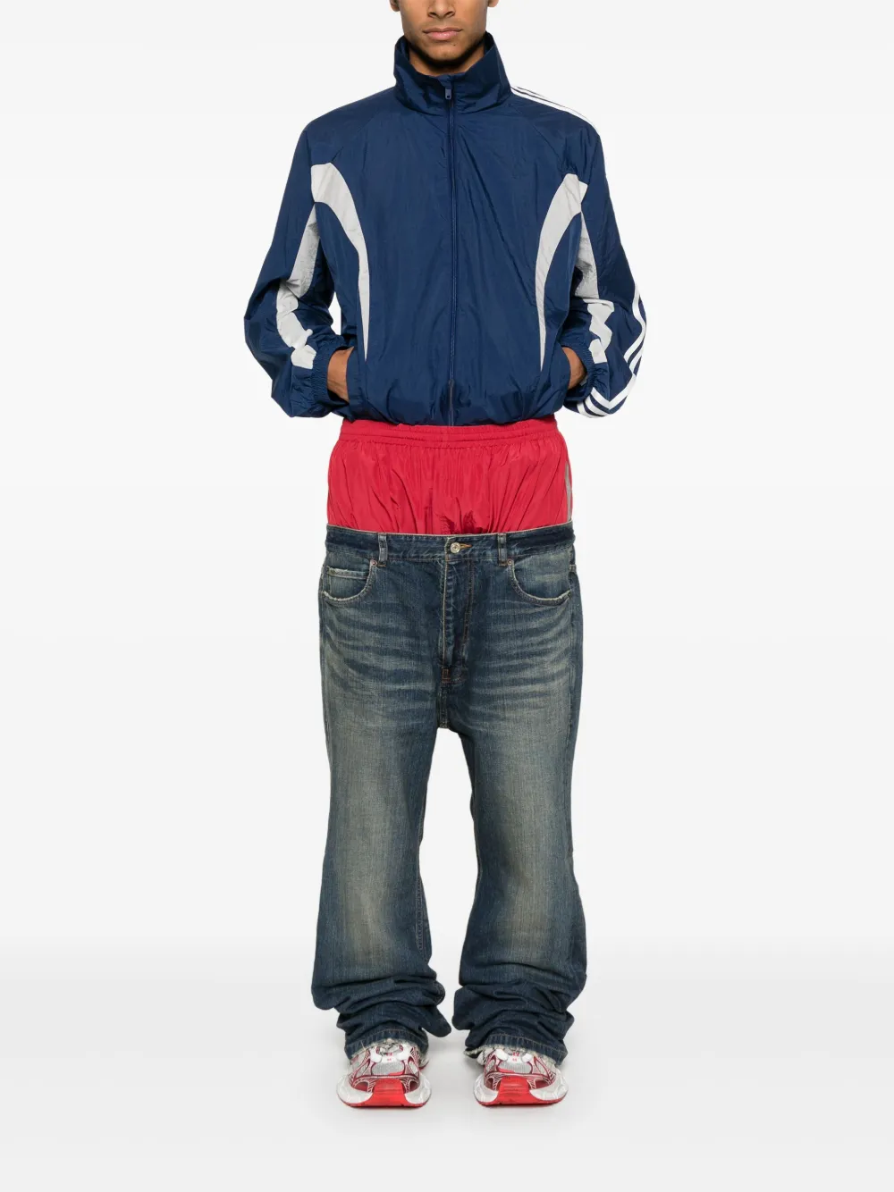 Balenciaga Gelaagde jeans - Blauw