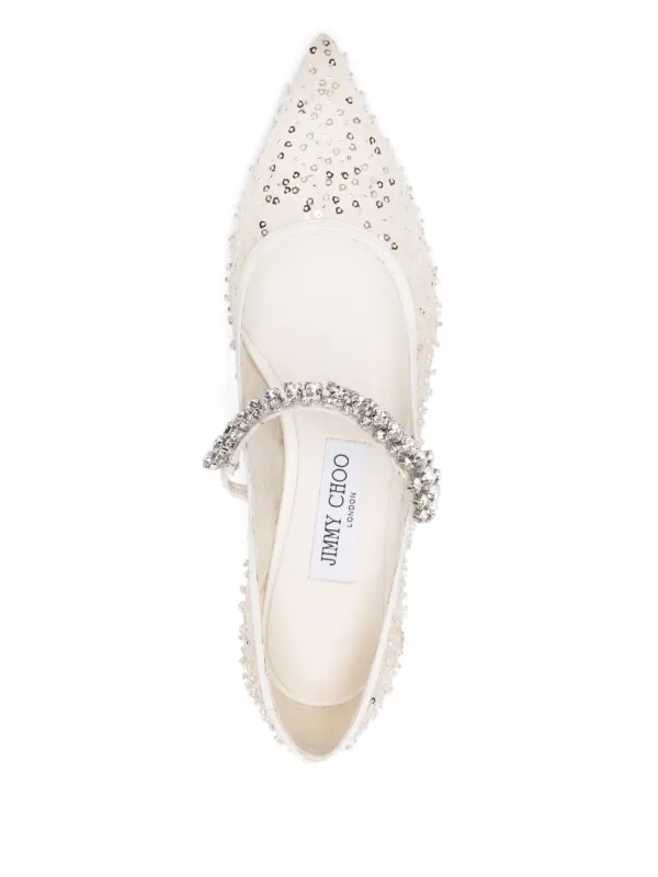 Jimmy Choo Bing フラットシューズ | ホワイト | FARFETCH JP Jimmy Choo Bing フラットシューズ | ホワイト | FARFETCH JP