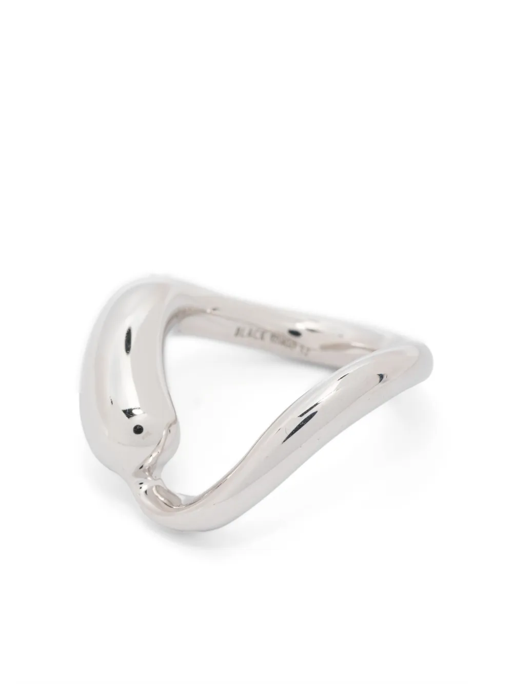 Maria Black Splash Ring In Silver
