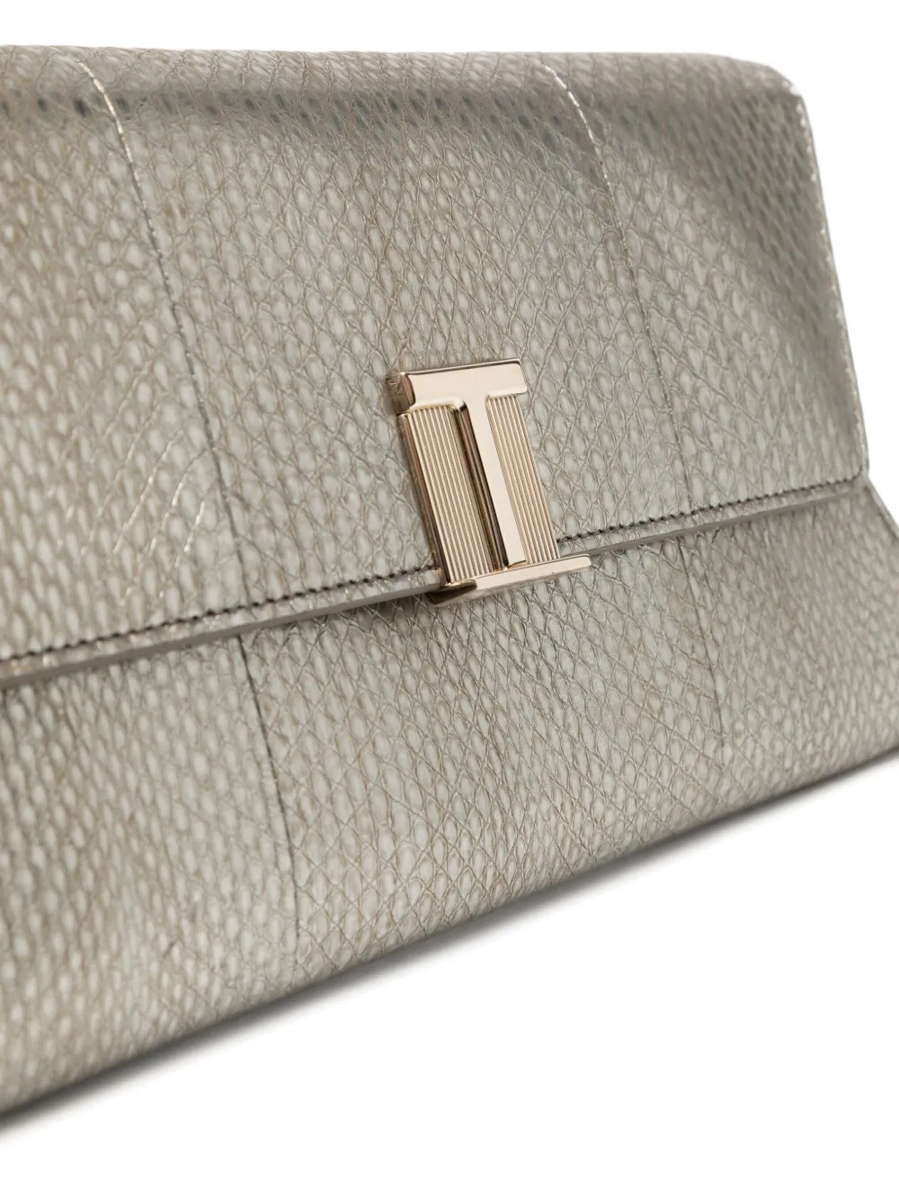 TOM FORD Clutch van slangenleer 1G049 VINTAGE SILVER
