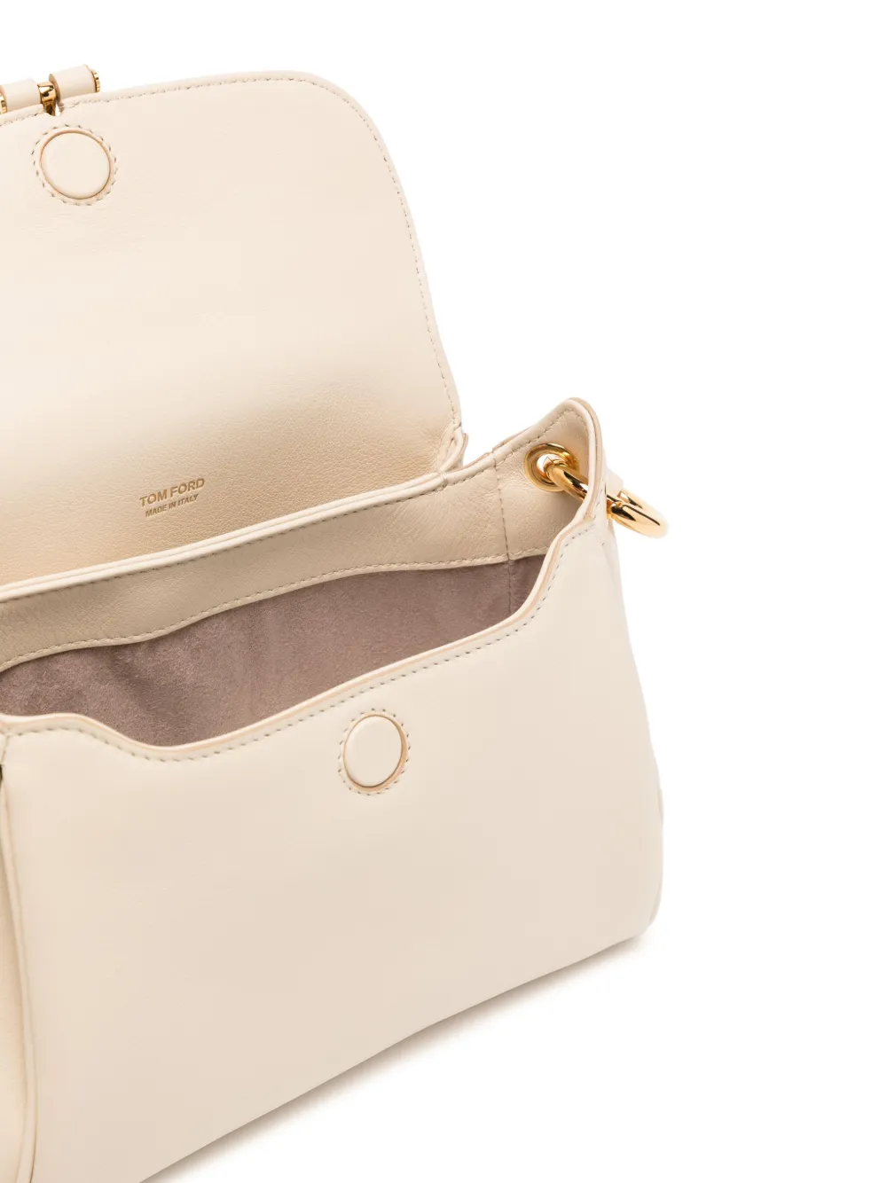 TOM FORD Tara suède schoudertas Beige