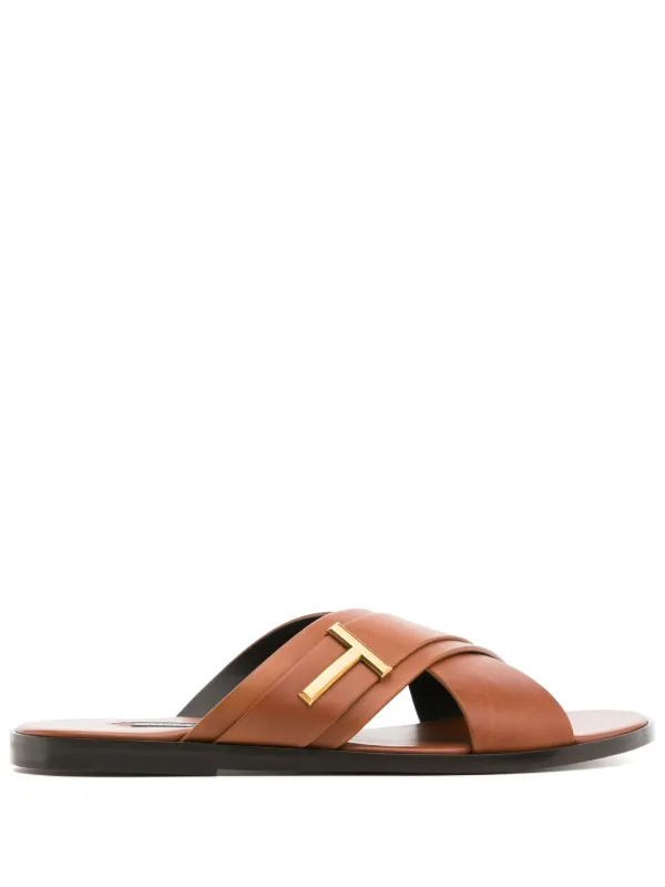TOM FORD Leather Sandals | Brown | FARFETCH LB
