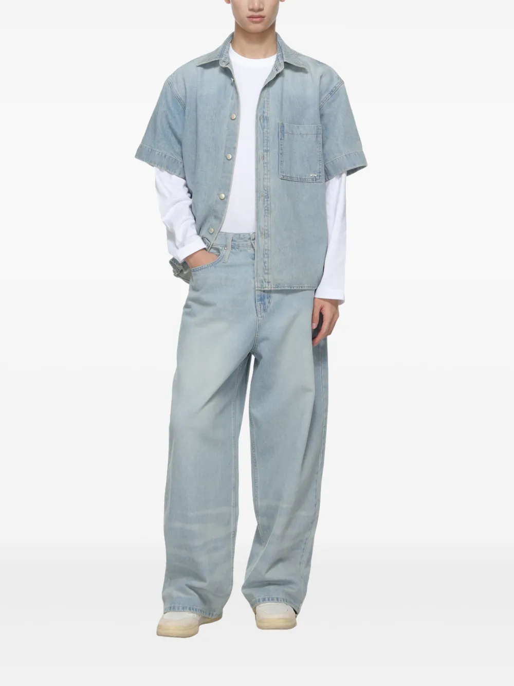 Wooyoungmi Denim overhemd - Blauw