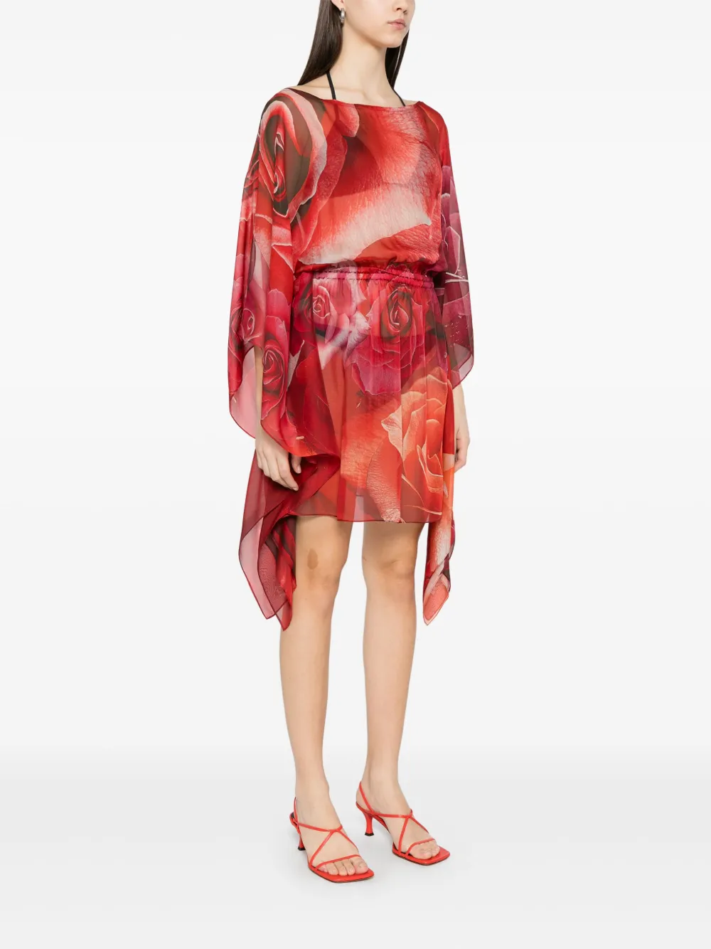 Roberto Cavalli Zijden tuniek Rood