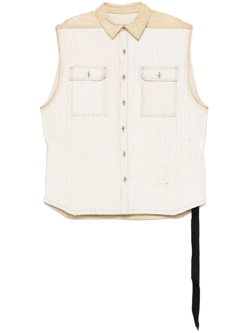 Rick Owens DRKSHDW chaleco SL Tommy Jumbo | blanco | Image 1
