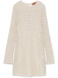 Missoni open-knit mini dress - Neutrals