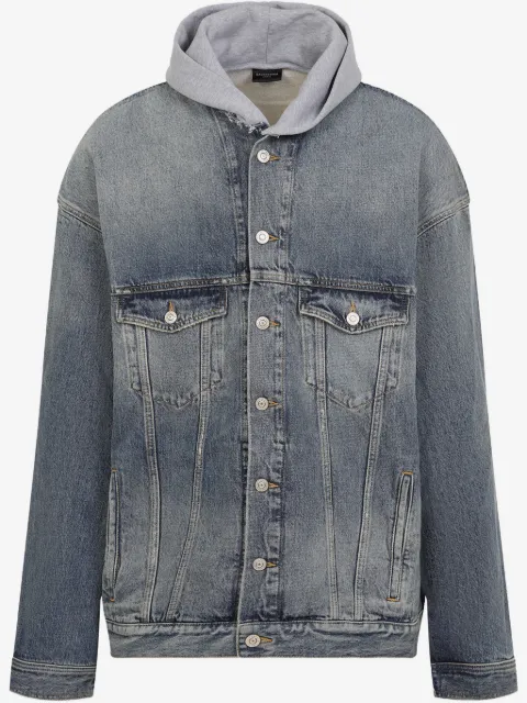 Balenciaga Jeansjacke mit Kapuze