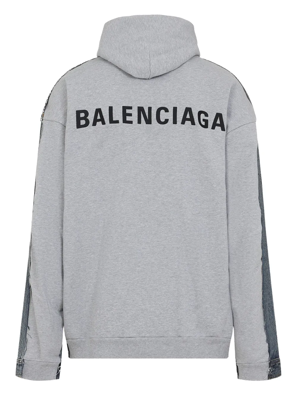 Balenciaga hooded denim jacket - Blauw