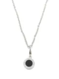 Bvlgari Pre-Owned 2010s 18kt white gold Bvlgari Bvlgari onyx pendant necklace - Silver