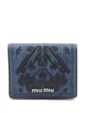 Miu Miu Pre-Owned 2010s Ricamo wallet - Blue