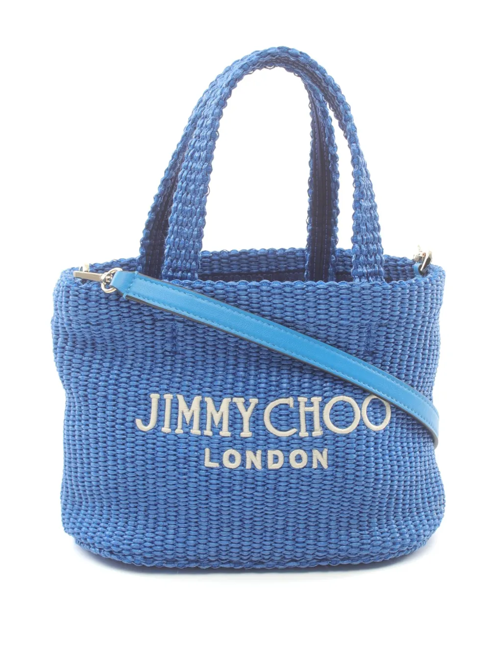 2010s raffia basket tote bag