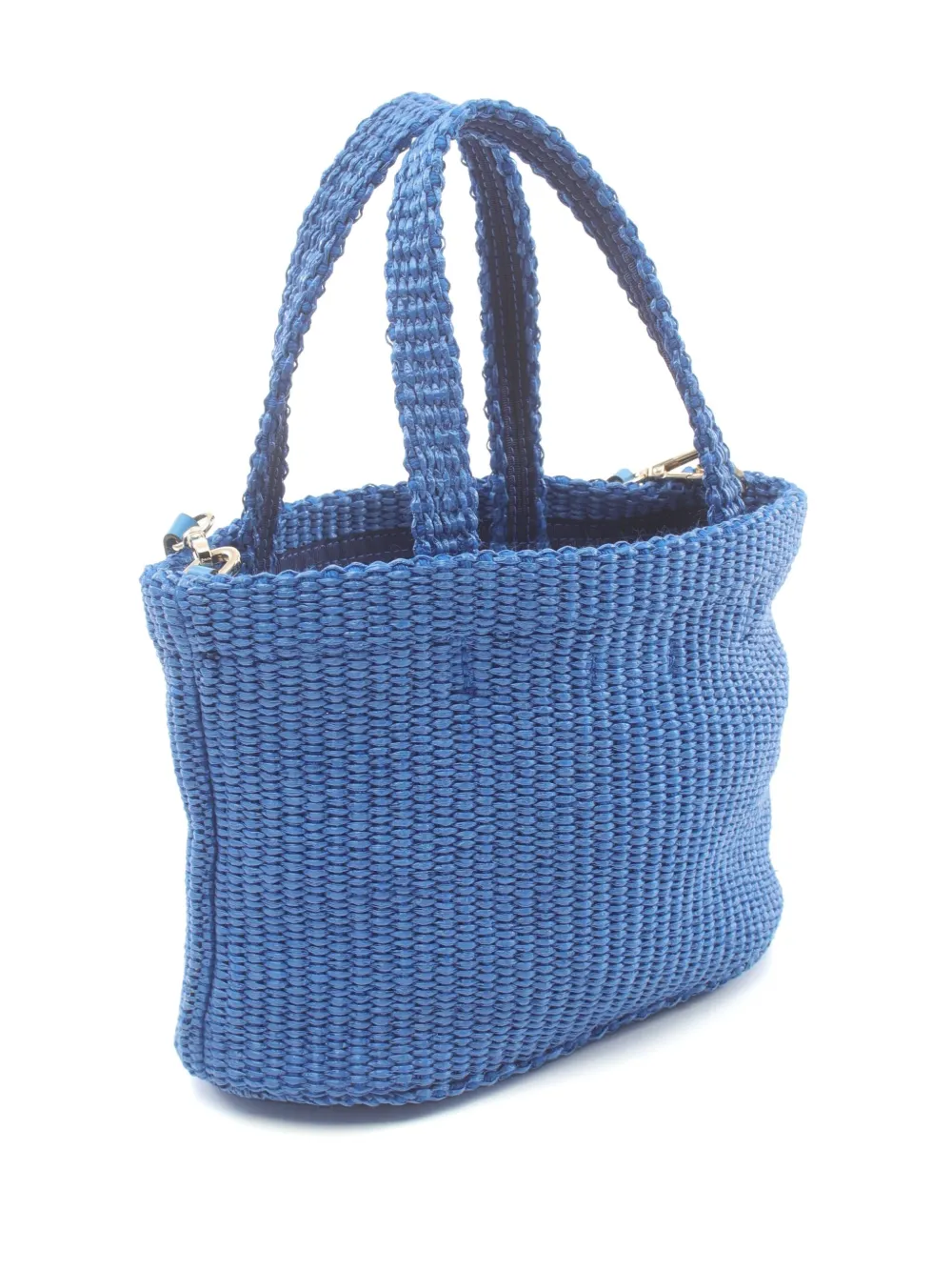 Jimmy Choo Pre-Owned 2010s raffia basket tote bag - Blauw