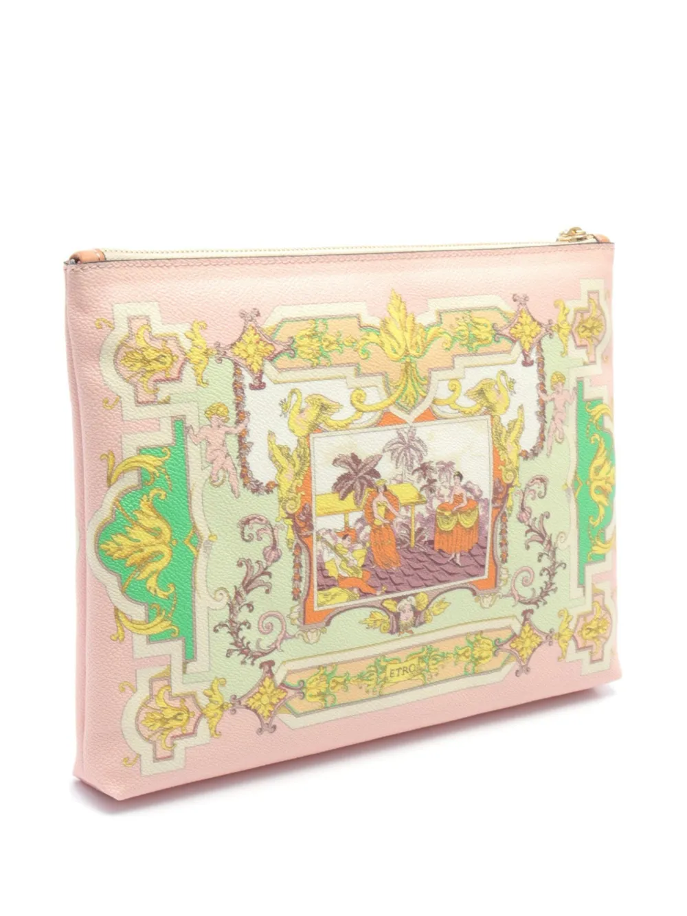 Etro Pre-Owned 2020s printed clutch bag - Roze