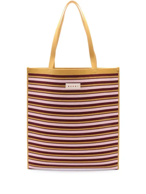 Marni Pre-Owned tote con motivo de rayas 2020