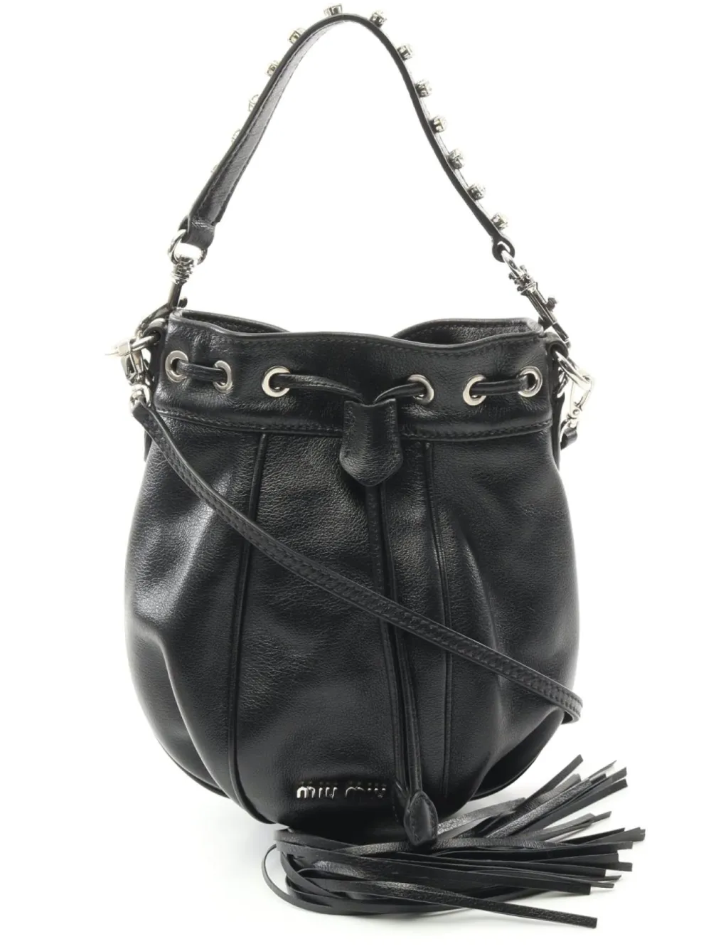 2010s crystal-embellished bucket bag