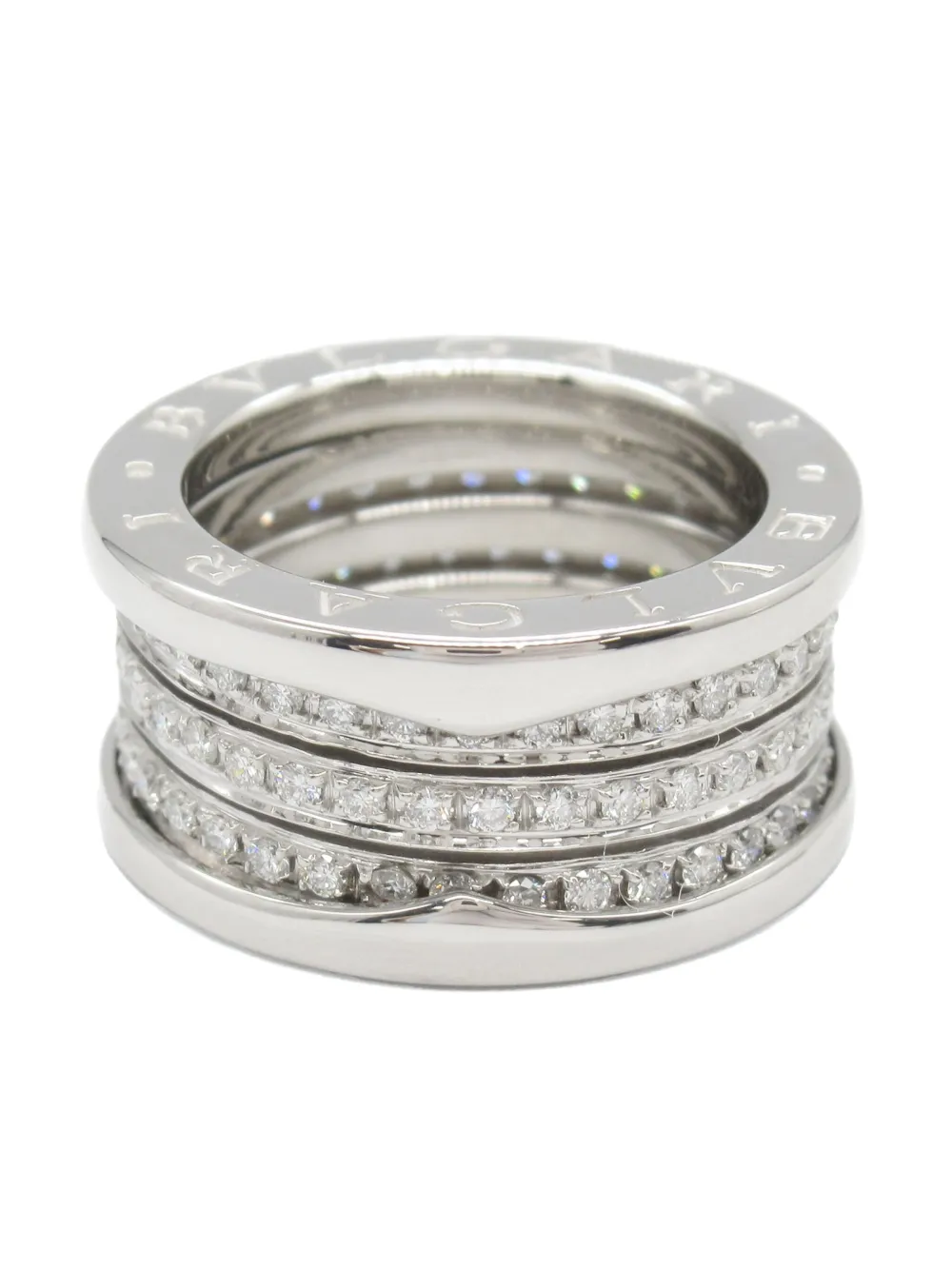 Bvlgari Pre-Owned anillo B.Zero1 en oro blanco de 18kt con diamantes 2010 | Hombre | Image 2