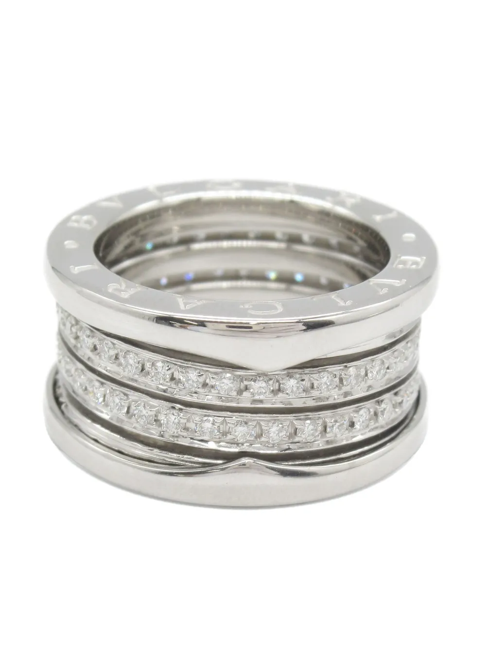 Bvlgari Pre-Owned anillo B.Zero1 en oro blanco de 18kt con diamantes 2010 | plateado | Image 1