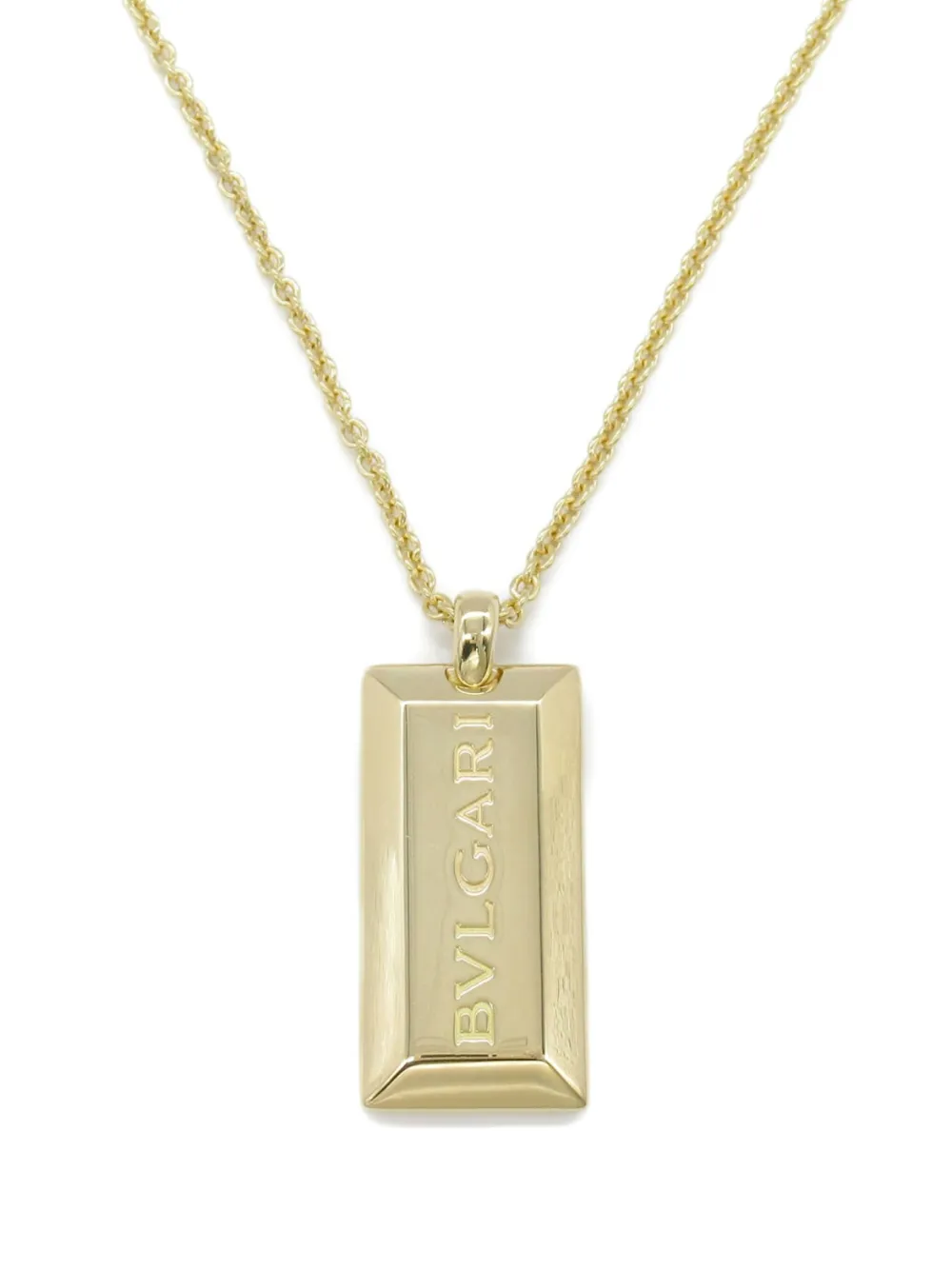 2010s 18K yellow gold Ingot necklace