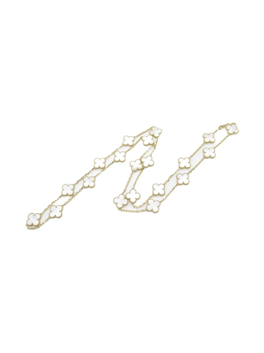 Van Cleef & Arpels 10's 18kt yellow gold Alhambra mother-of-pearl necklace | Image 2