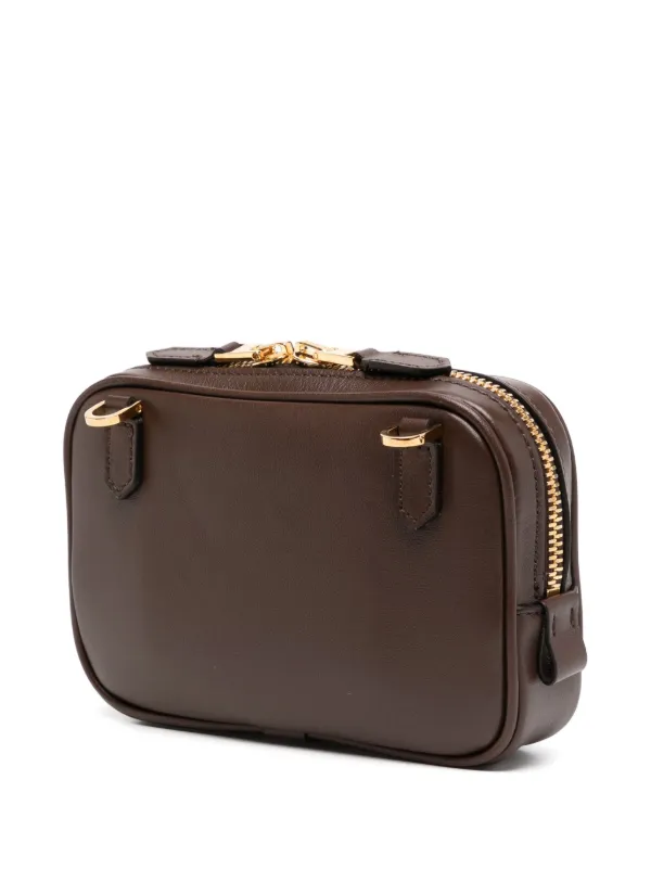 TOM FORD Small Leather Messenger Bag | Brown | FARFETCH