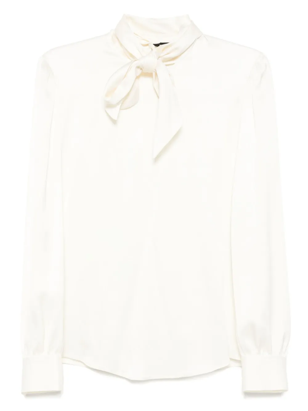 TOM FORD Satijnen blouse met strikdetail Beige