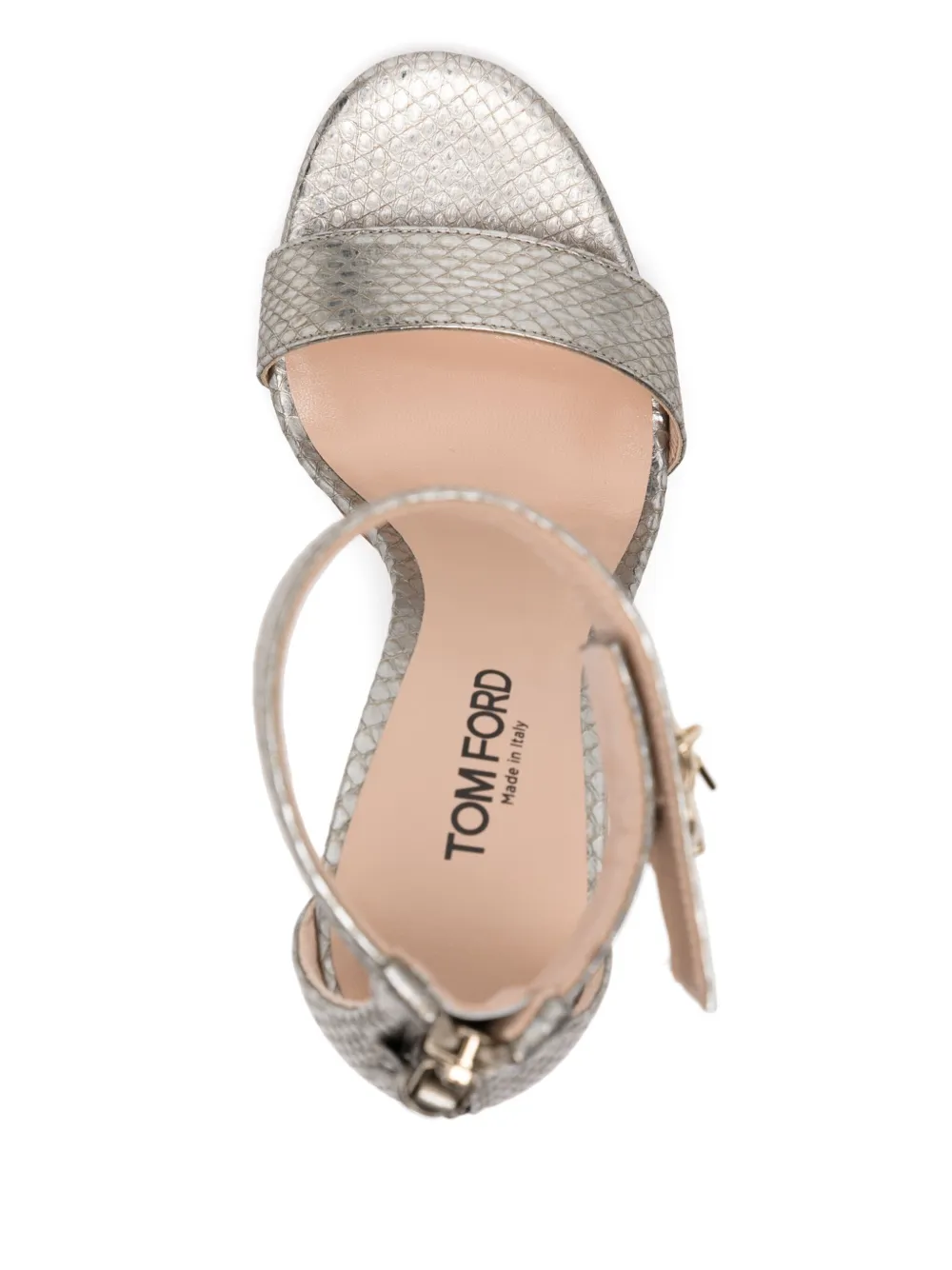 TOM FORD 115mm leather sandals Silver