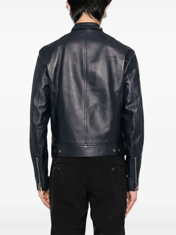 TOM FORD レザージャケット | ブルー | FARFETCH JP