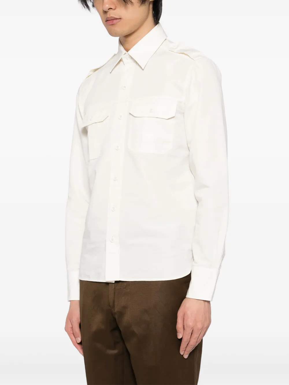 TOM FORD Popeline overhemd Beige