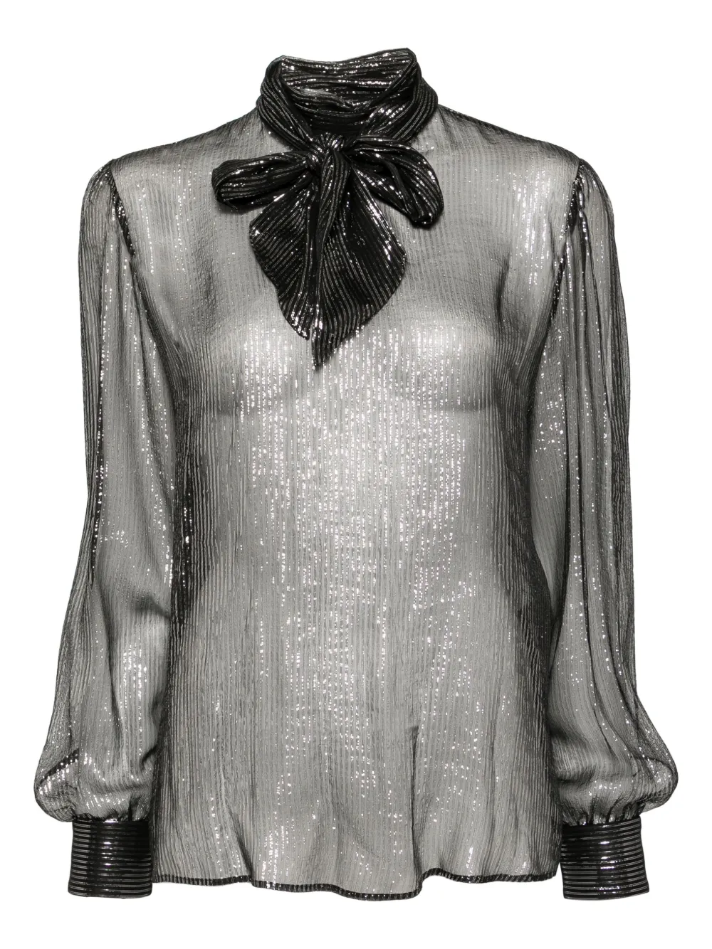 TOM FORD Lavalliere blouse met lange mouwen Zwart