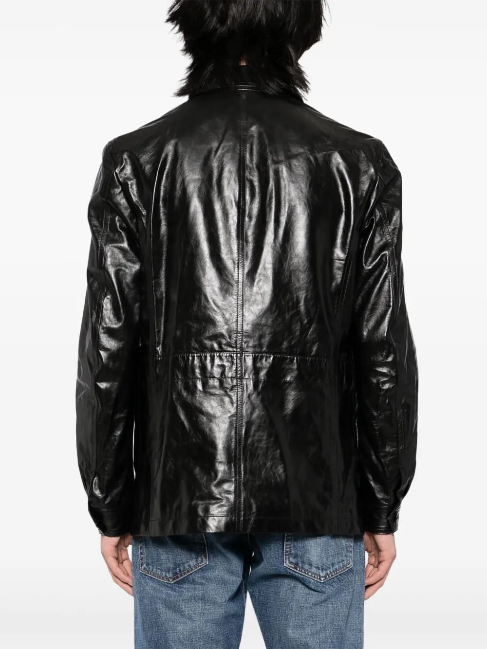 TOM FORD Leren safari jack Zwart