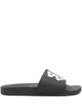 Balenciaga BB logo-prin slides - Black
