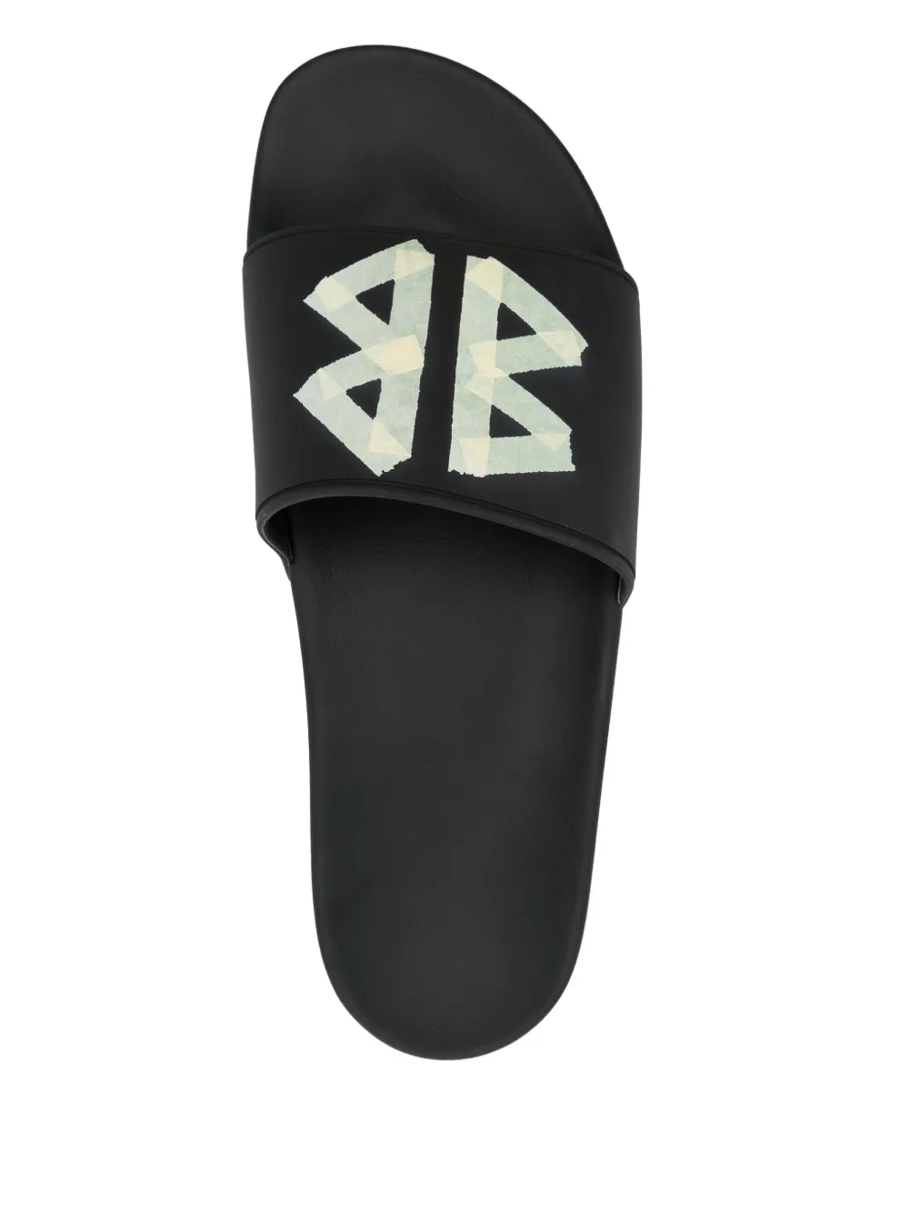 Balenciaga BB slippers met logoprint Zwart