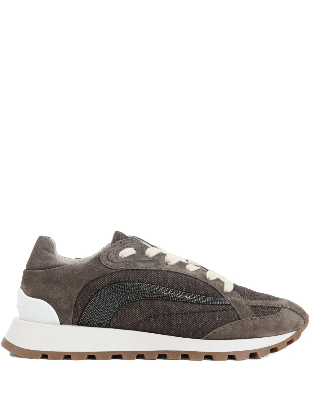 Brunello Cucinelli Leren sneakers Grijs