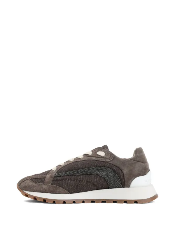 BRUNELLO CUCINELLI スニーカー グレー モニーレ装飾 Brunello Cucinelli モニーレ スニーカー | グレー | FARFETCH JP