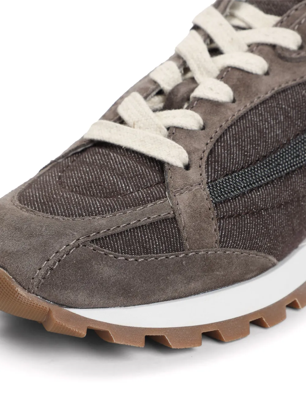 Brunello Cucinelli Leren sneakers Grijs