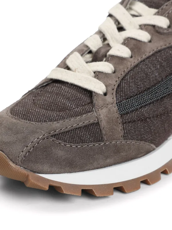 BRUNELLO CUCINELLI スニーカー グレー モニーレ装飾 Brunello Cucinelli モニーレ スニーカー | グレー | FARFETCH JP