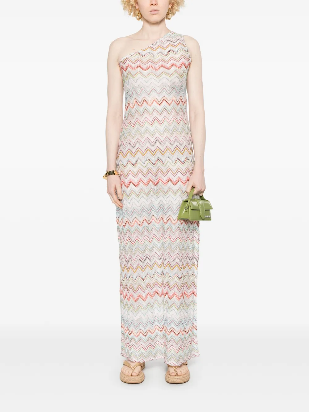 Missoni Maxi-jurk met zigzagpatroon - Wit